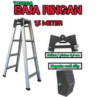 Gambar 𝐌𝐚𝐤𝐦𝐮𝐫 𝐉𝐚𝐲𝐚 TANGGA BAJA RINGAN  & ALUMUNIUM 2 METER / 1,75 METER / 1,5 METER SUPER KOKOH dari MAKMUR JAYA45 Kota Depok 5 Tokopedia