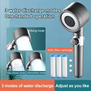 Multifunctional one-touch pressure-adjustable shower head/Home Shower Head