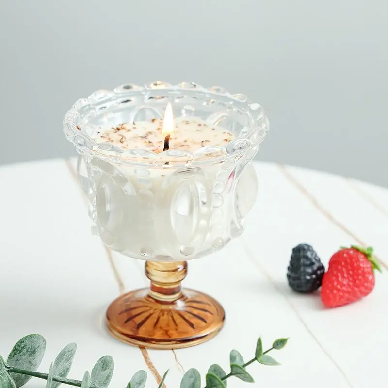 Osmanthus Candle with Cup Shaped Holder, 1 Count Creative Scented Candle, Decorative Candle for Home Decor, Gift for Friend & Family, Ornaments
