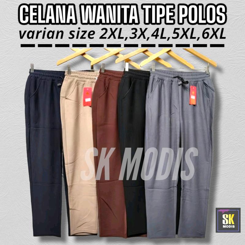 Product Introduction of Celana STANDAR DAN JUMBO TERBARU [2L-3L-4L-5L-6L-7L] || Celana Polos Wanita || Tali Serut || BAHAN LEMBUT || skmodis 2