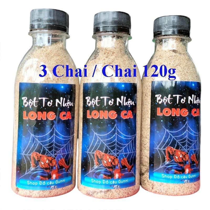 Combo 3 Chai Tơ Nhện 120g 1 Chai Bột Tơ Nhện Chai 120g Làm Mồi Vuốt Câu Cá Fishing