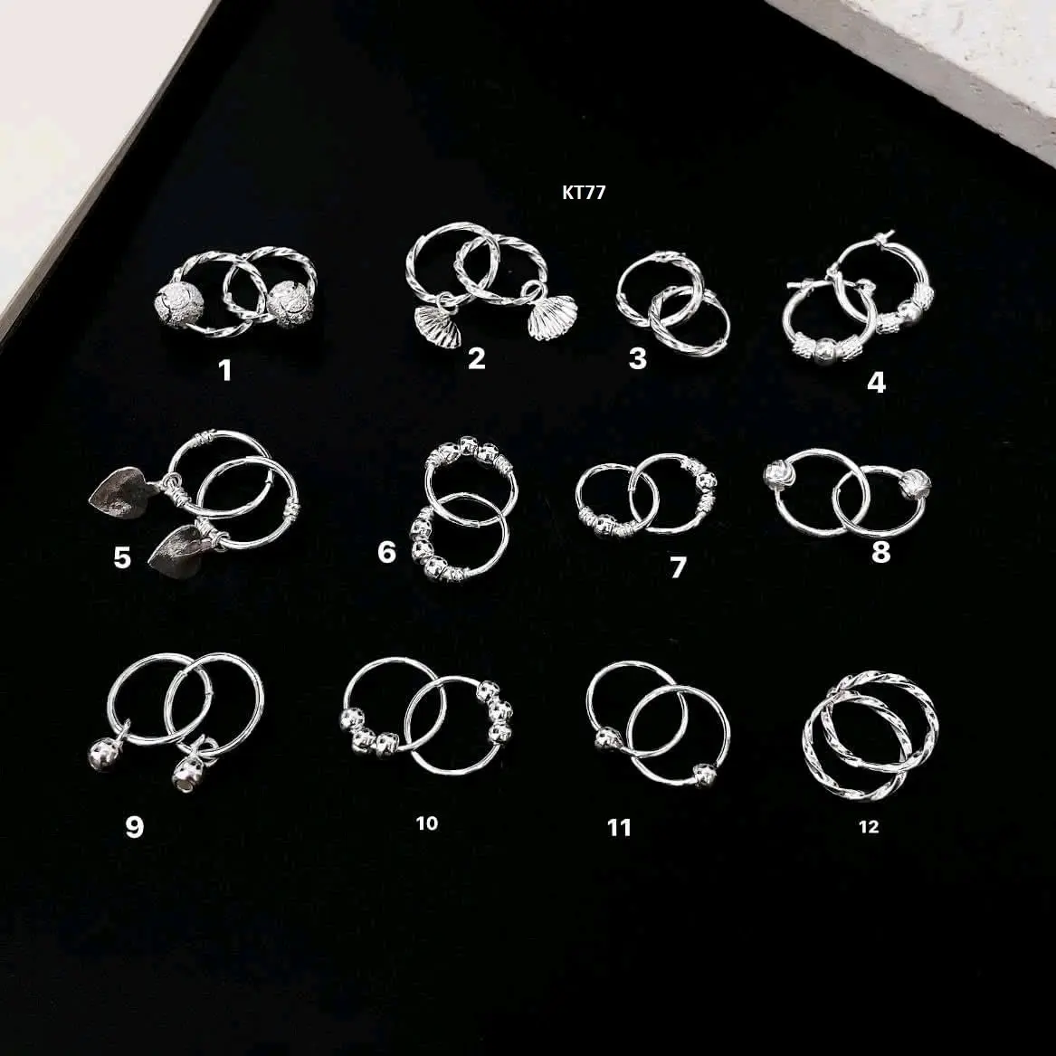 Khuyên tai cho bé bạc ta Hera Jewelry KT77