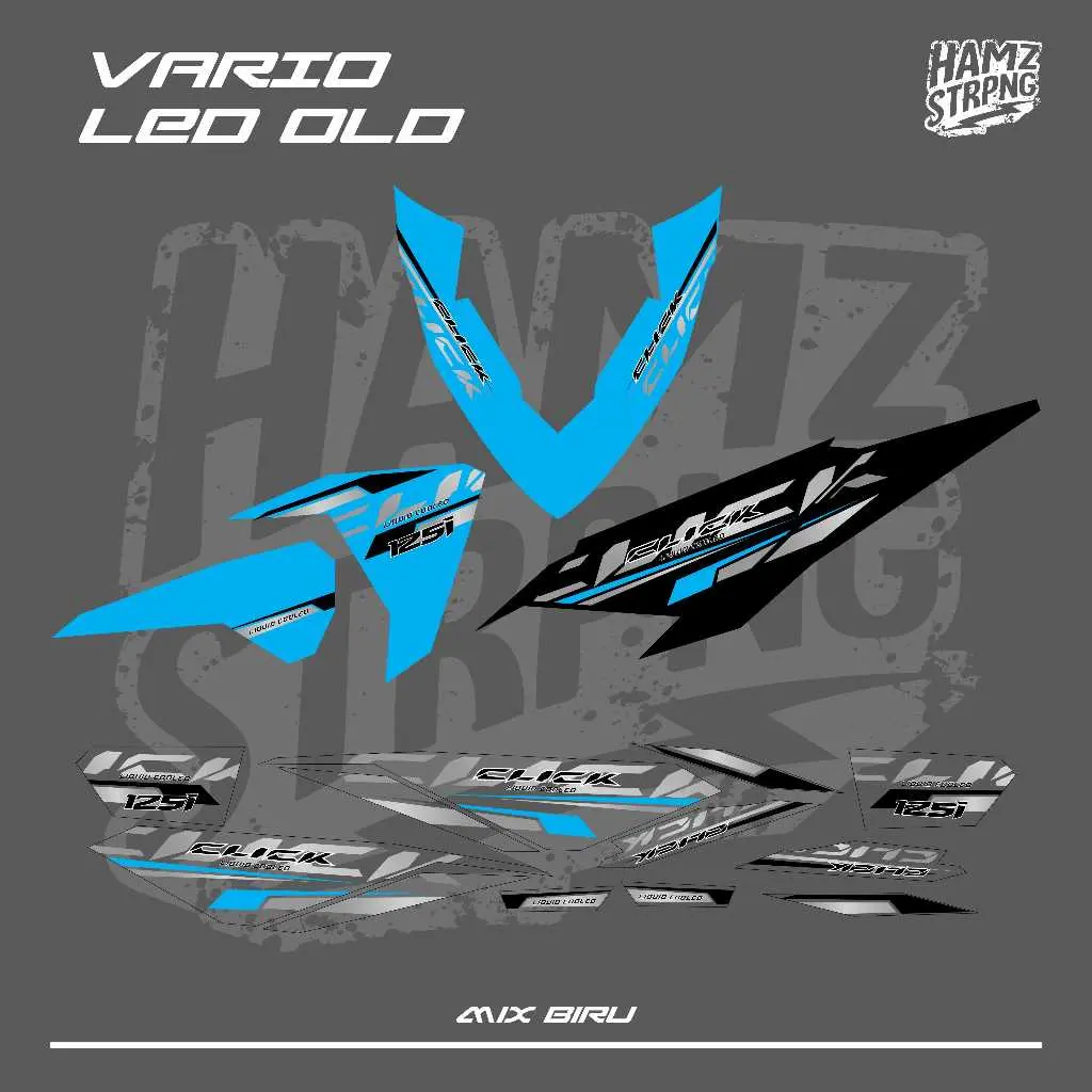Striping Transparan Vario Led Old Vietnam Konsep Dua Warna Desain Click Hits terbaru Motorcycle