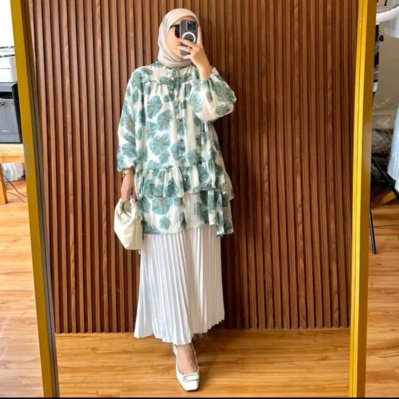Floral Tunik Ceruty Poliester 2