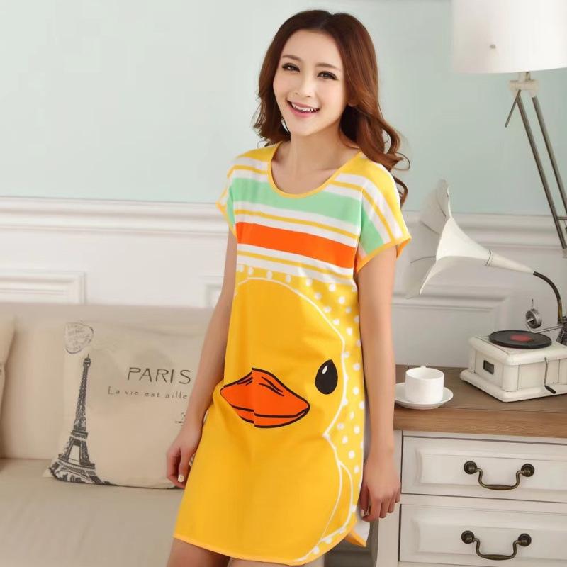 Product Introduction of Summer new cute cartoon doll student short sleeved jumpsuit girls' nightgown with multiple styles 21