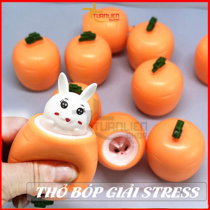 Đồ Chơi Thỏ Trắng Dễ Thương, Bóp Cốc Giải Nén Hình Củ Cà Rốt Mới Lạ. 4