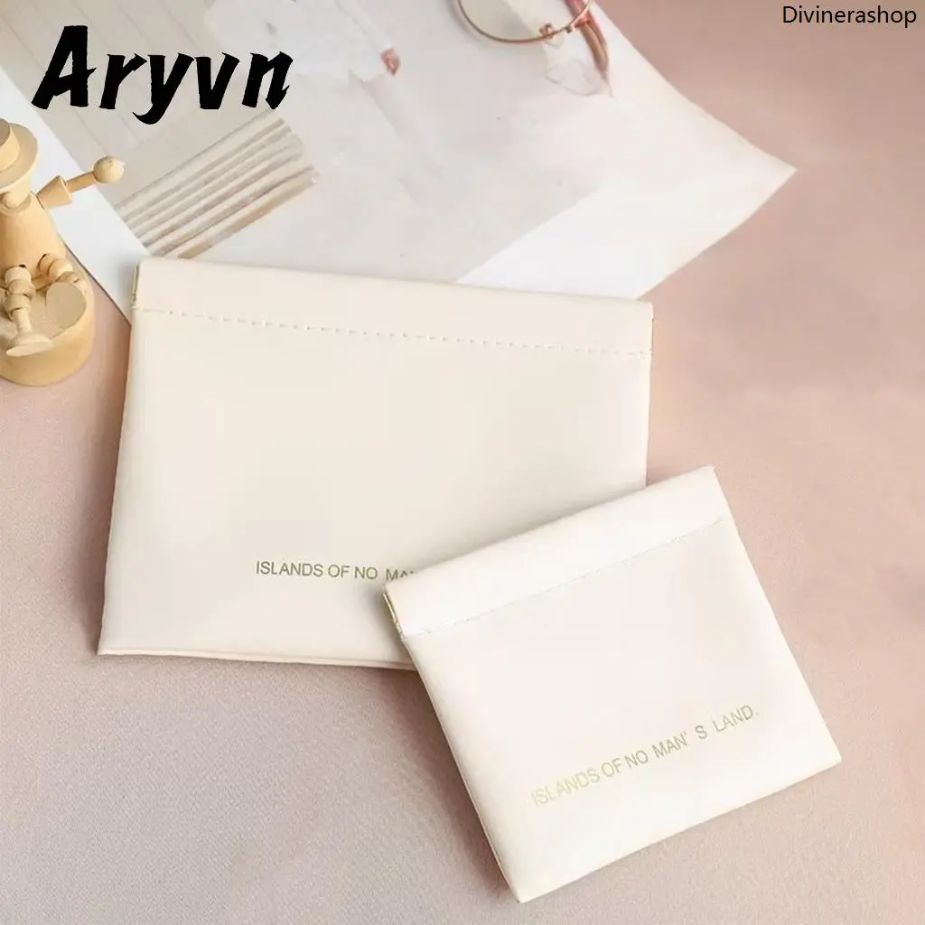 แนะนำ ARYVN กระเป๋าเครื่องสำอางค์ กระเป๋าลิปสติก กระเป๋าใส่เหรียญ PU แบบพกพา เก็บเหรียญ กุญแจ หูฟัง ลิปสติก อเนกประสงค์