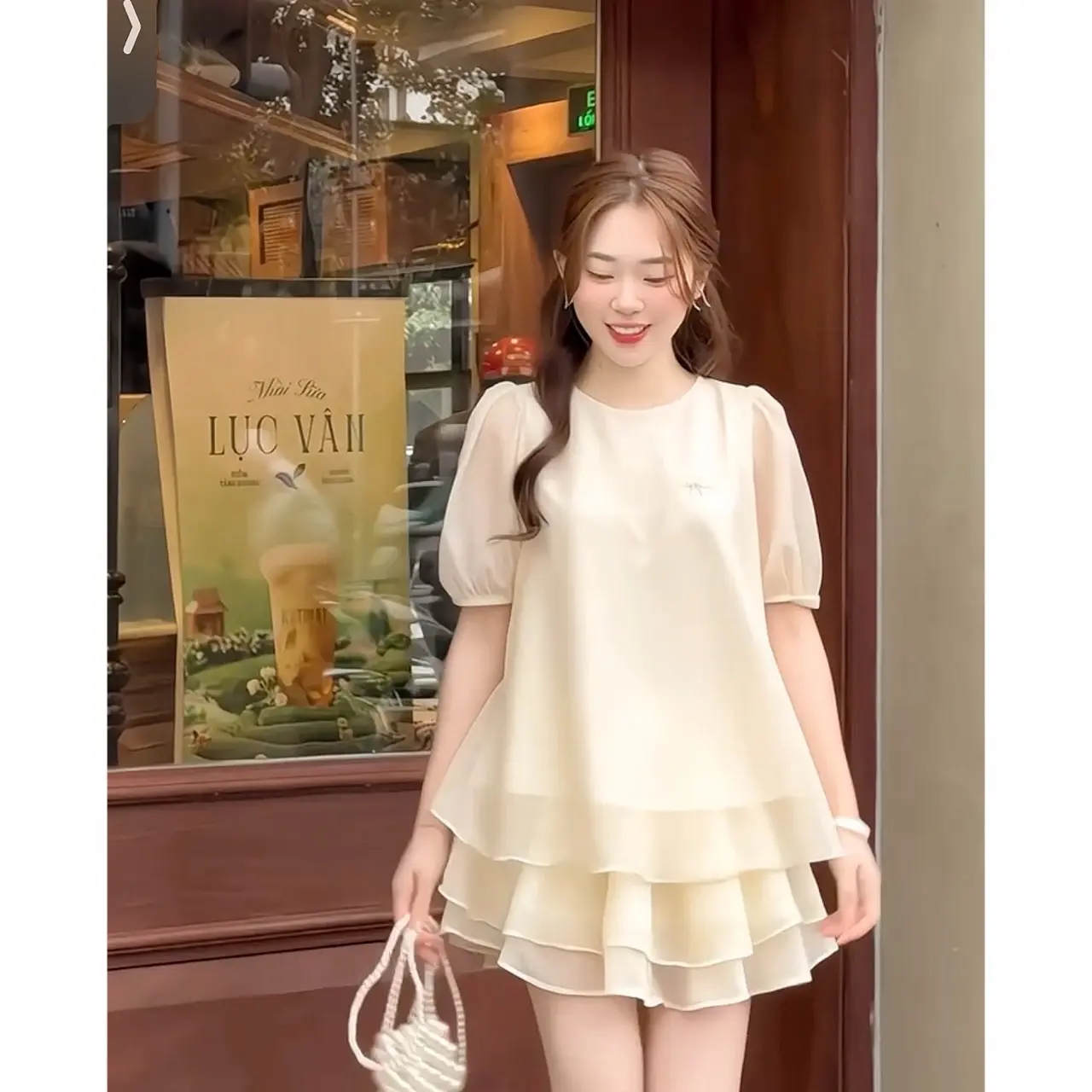 Set bộ nữ thường mặc, chất tơ chân váy xoè 2 tầng [CÓ QUẦN BẢO HỘ] Trơn Women Top, DILYSHOP_ S111 | BigBuy360 - bigbuy360.vn