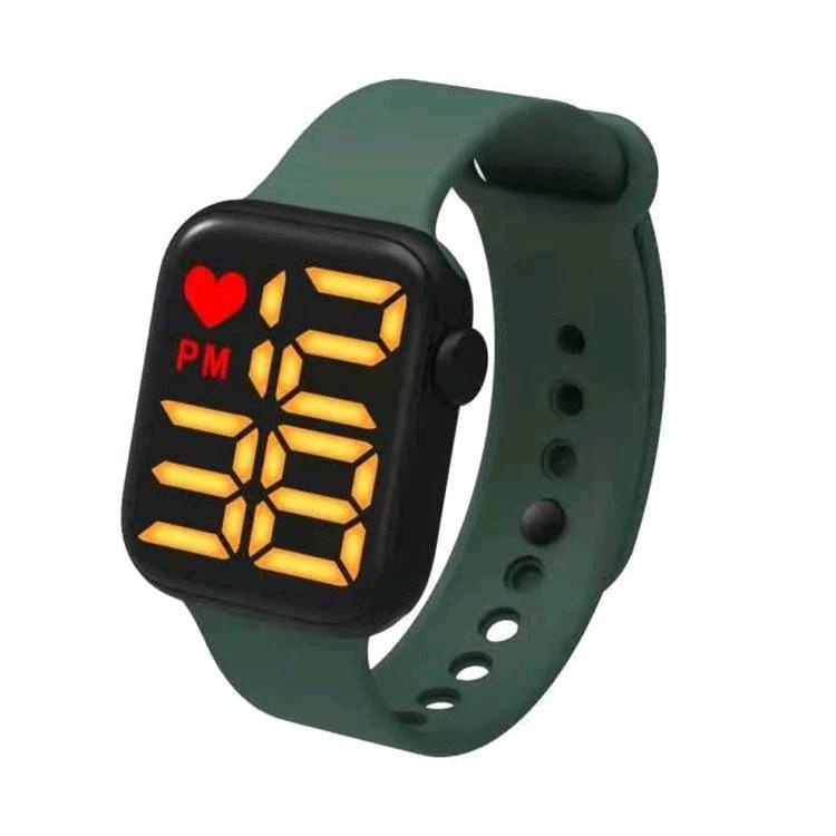Jam tangan elektronik LED model smartwatch rubber 7