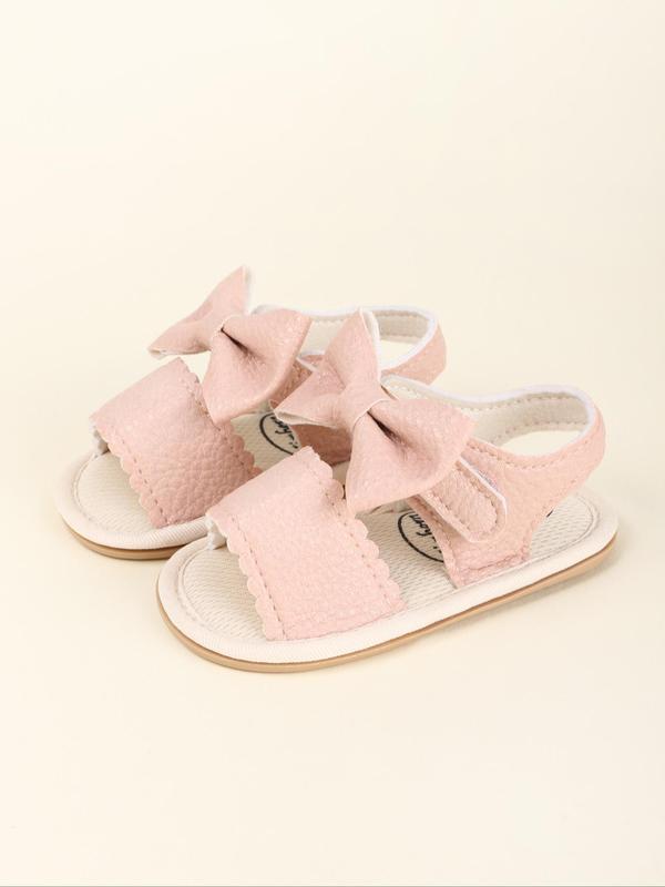 Baby's Cute Cartoon Bowknot Design Sandals, Soft Comfortable Breathable Baby Sandals, Fashionable All-match Non-slip Flat Shoes for Baby Girls 2