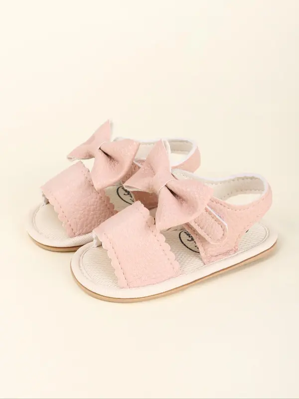 Baby's Cute Cartoon Bowknot Design Sandals, Soft Comfortable Breathable Baby Sandals, Fashionable All-match Non-slip Flat Shoes for Baby Girls 2