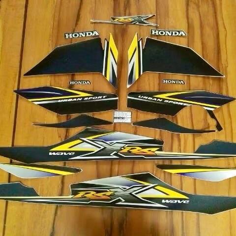 Bộ tem HONDA Wave RSX 100 màu đen đời 2010 nhập khẩu Thái Lan chất lượng cao - Nhãn Dán