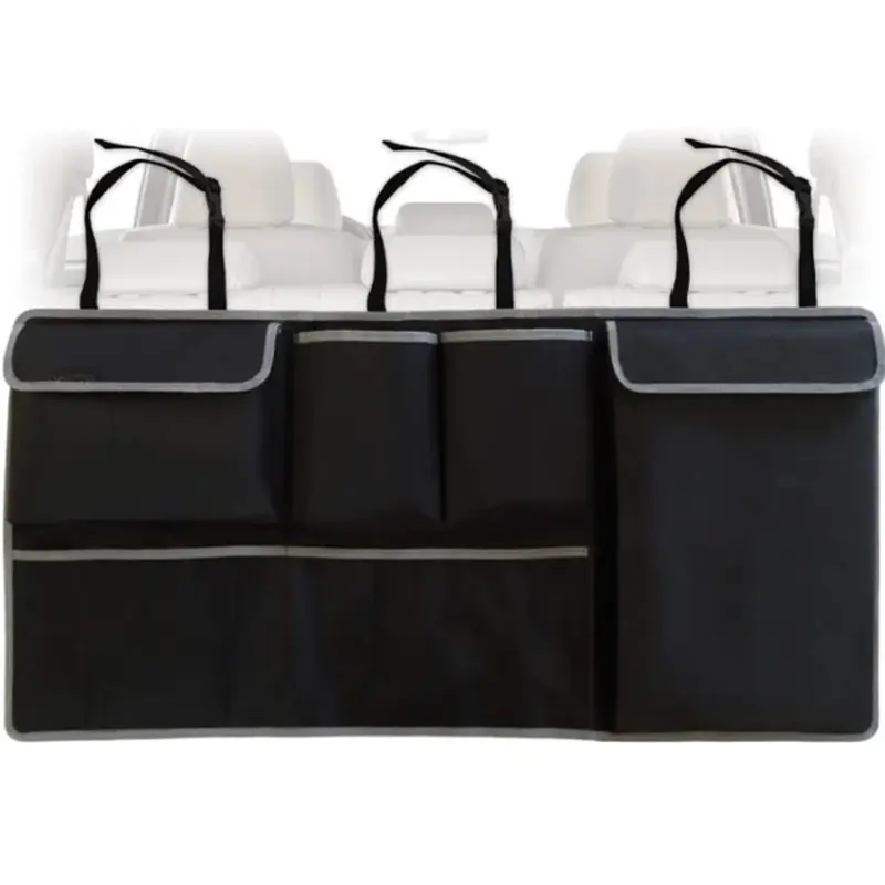Car Rear Seat Back Storage Bag Foldable Multi-Use Box Car Trunk Organizer Net Auto Stowing Tidying Auto Interior Accessories