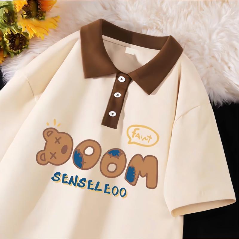 Product Introduction of Cực chất áo polo cho bé in hình dể thương cho bé chất cotton cá sấu mềm mát cực chất cho bé tuef 25-50kg 23