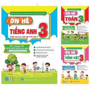 Sách - Dành Cho Học Sinh Từ Lớp 3 Lên Lớp 4 - Bộ 3 Quyển: Ôn Hè Toán, Tiếng Việt, Tiếng Anh 3
