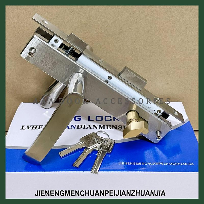 Khoá tay gạt AG inox dùng cho cửa nhôm, gỗ, sắt, lắp hệ Việt Pháp, hệ 700, hệ 1000