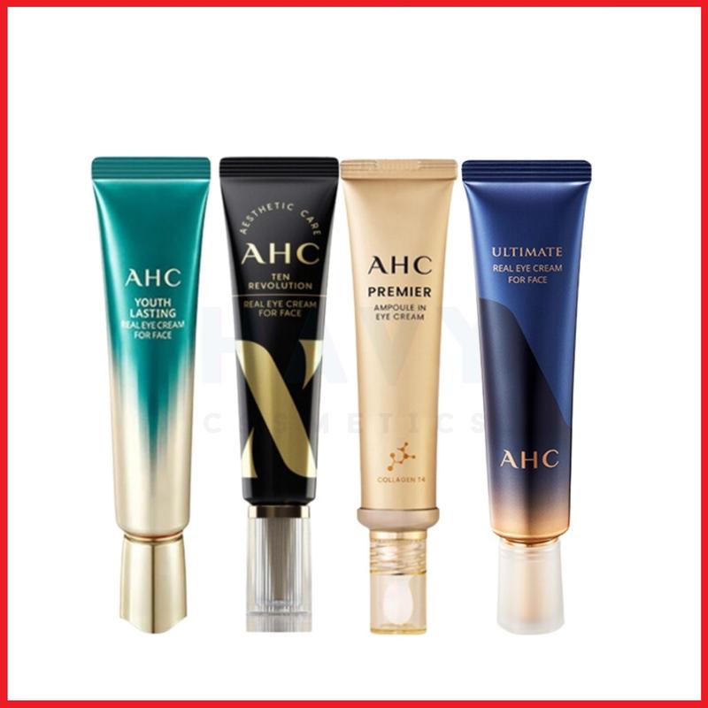 Kem mắt AHC Ageless Real Eye Cream For Face dưỡng trắng dưỡng ẩm tăng độ đàn hồi săn chắc giúp da căng bóng giảm nếp nhăn - Skincare Nữ - Cho Bé