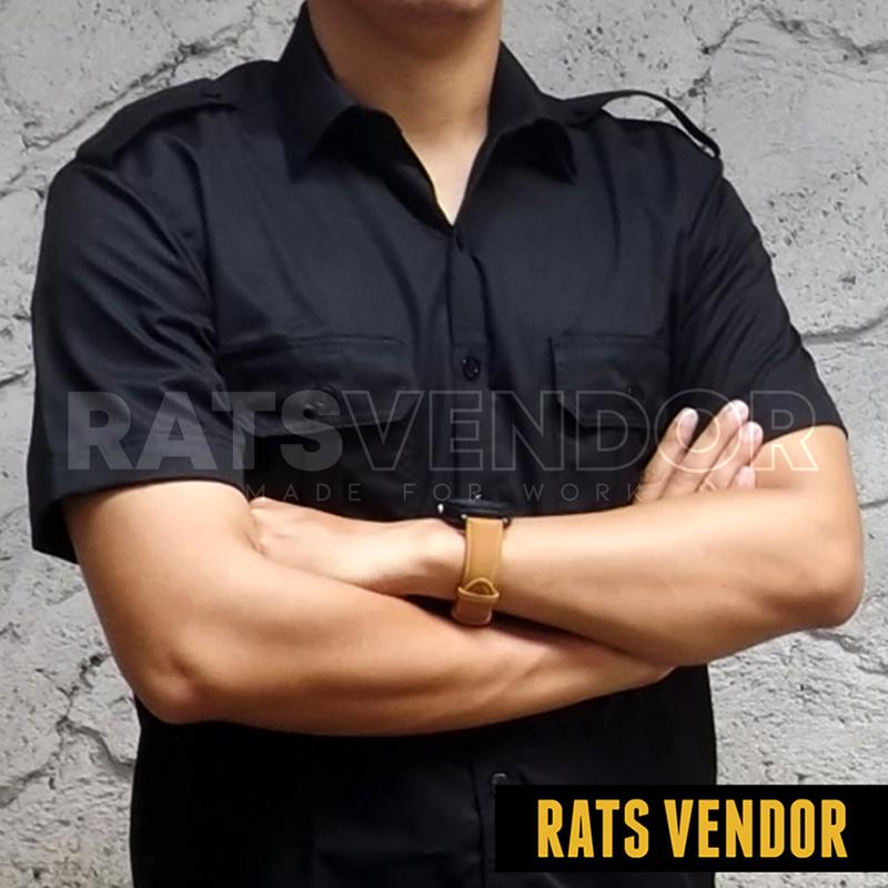 Ratsvendor Kemeja Lapangan / Outdoor / Gunung / PDL Lengan Pendek Warna Hitam 0