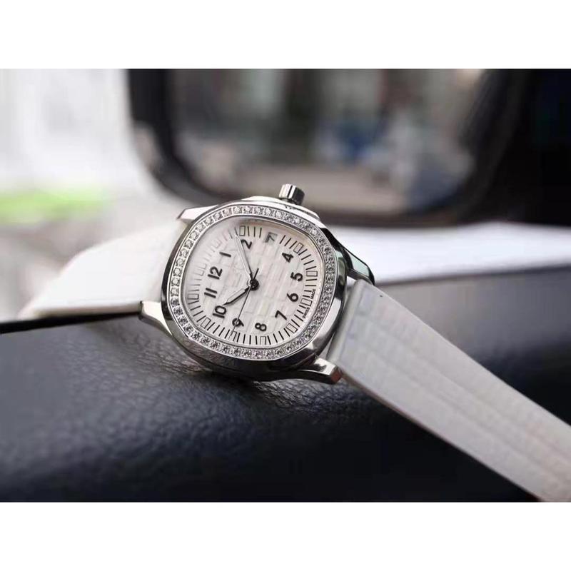 Đồng Hồ Thạch Anh, Dòng Nautilus Vuông, Đính Kim Cương, Unisex, Thời Trang, Phong Cách Cổ Điển, Được Làm Bằng Silicon 7