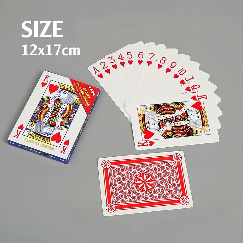 Bộ Bài Tây Khổng Lồ Full Size trò chơi giải trí vui vẻ - Bài Poker kích thước lớn A4 Playing Card 9