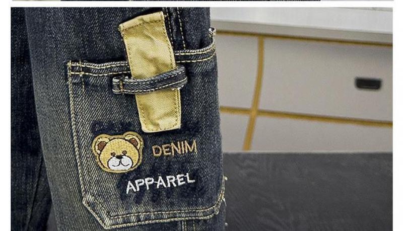 Product Introduction of Quần Dài Jean Mùa Xuân Và Mùa Thu, Dành Cho Trẻ Em, Nam Và Nữ, Dáng Rộng Vừa Vặn, Quần Hoạt Hình, Quần Phong Cách Hàn Quốc, Hàng Mới Về Năm 2024, 2025 7