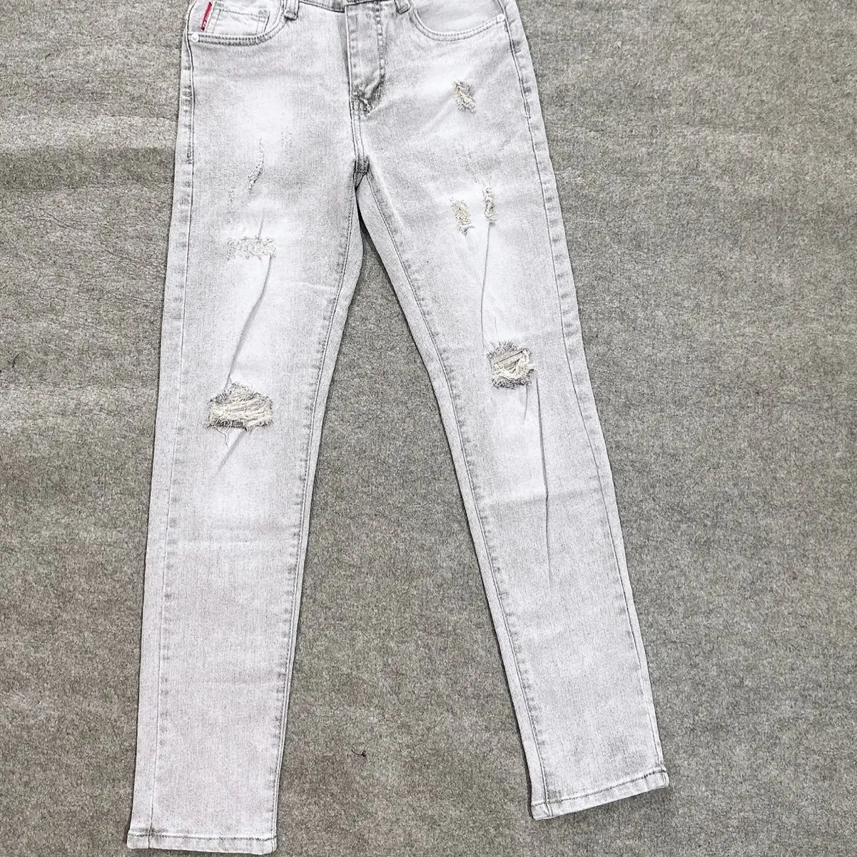 MS.07 [Bán chạy] QUẦN JEANS NAM XÁM TRẮNG RÁCH