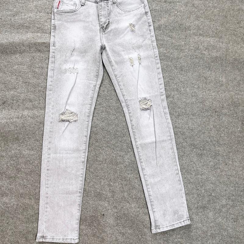 MS.07 Bán chạy QUẦN JEANS NAM XÁM TRẮNG RÁCH