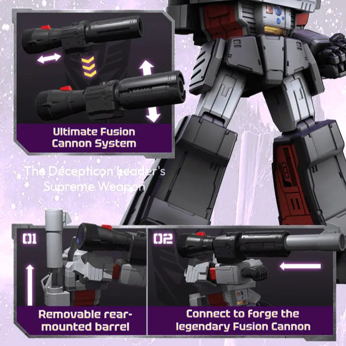 Blokees Figures Transformers Action Edition 02 G1 Megatron Model Kits 40 Years 7