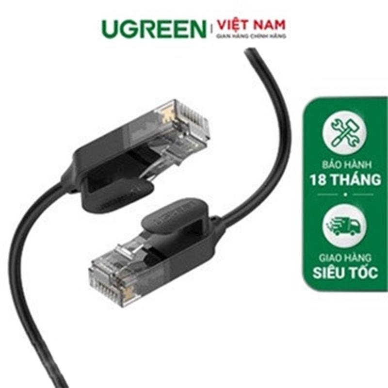 Dây cáp mạng Ethernet chuẩn CAT6A đầu cắm RJ45 siêu mỏng hỗ trợ tốc độ nhanh lên đến 10Gbps 0.5-2m UGREEN NW122