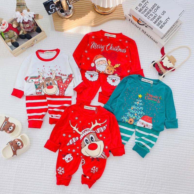 [Shin Kids] (6-24kg) Đồ Giáng Sinh Cho Bé Trai Và Bé Gái. Bộ Noel  Dài Tay Chất Thun Lạnh Minkey BaBy Cho Bé Trai Và Bé Gái.