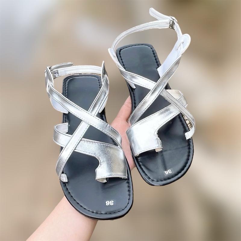 Xăng đan nữ. Quai hậu kiểu dây chéo như hình DéP Shoes Nhung GiàY dép đi biển giầy bò