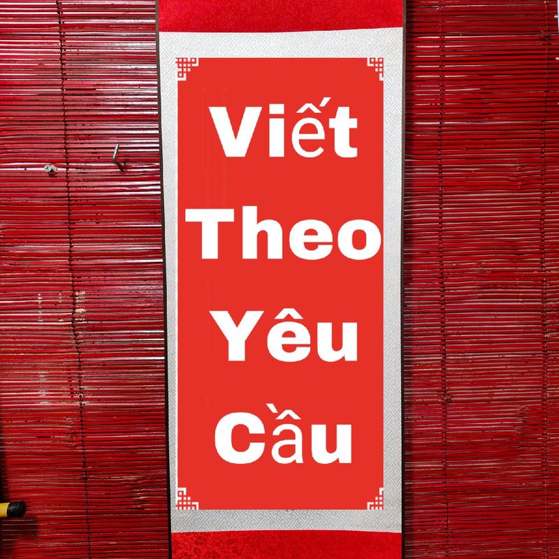 Biểu Thư Pháp Giấy Xuyến Bồi Gấm 32x80cm - Tranh Decor Treo Tường Decor Phòng bộ  vật tràng  phan 5