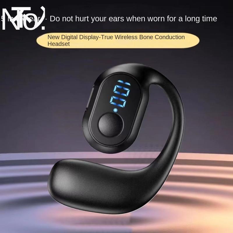 Tai Nghe Bluetooth, Không Dây, Không Trong Tai, Gắn Tai, Chất Lượng Âm Thanh Cao, Thời Lượng Pin Dài, Thích Hợp Cho Thể Thao, Chức Năng Khử Tiếng Ồn, Áp Dụng Cho Điện Thoại Apple Và Android Nhét Tai Nghe Nhạc Earphone 4