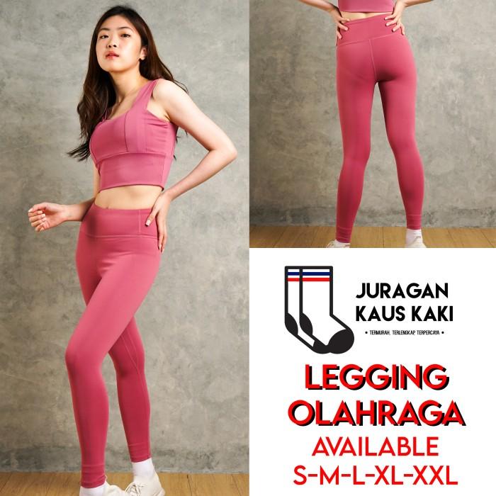 A㊚Ey Celana Legging Yoga Pants High Waist Polos Leggings Sport Wanita K♫7Z 2