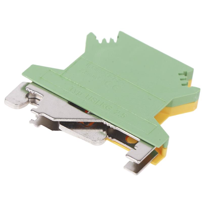 Product Introduction of USLKG2.5 Screw Ground DIN Rail Terminal Block Earth Connector Protective Modular UK 2.5mm Wire Electrical Connector USLKG-2.5N 36