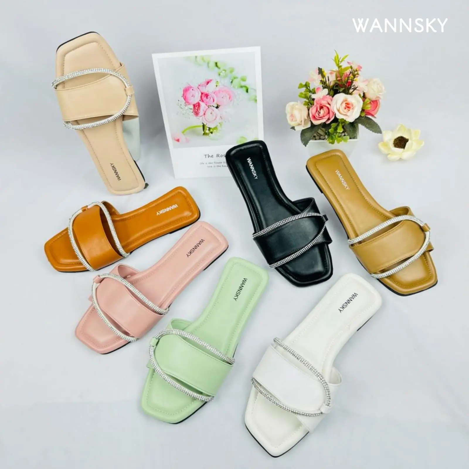 WANNSKY YUK - Sandal Wanita || NADIA || Sandal Slop Wanita Sandal Wanita Sandal Wanita Kekinian Sendal Wanita
