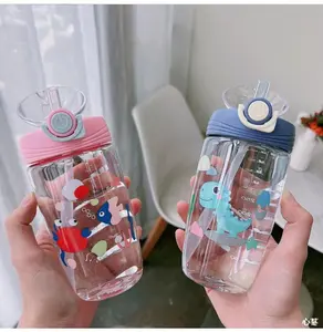 Botol Minum Ekslusif Bening Karakter Anak-Anak 450ml BPA FREE 2677