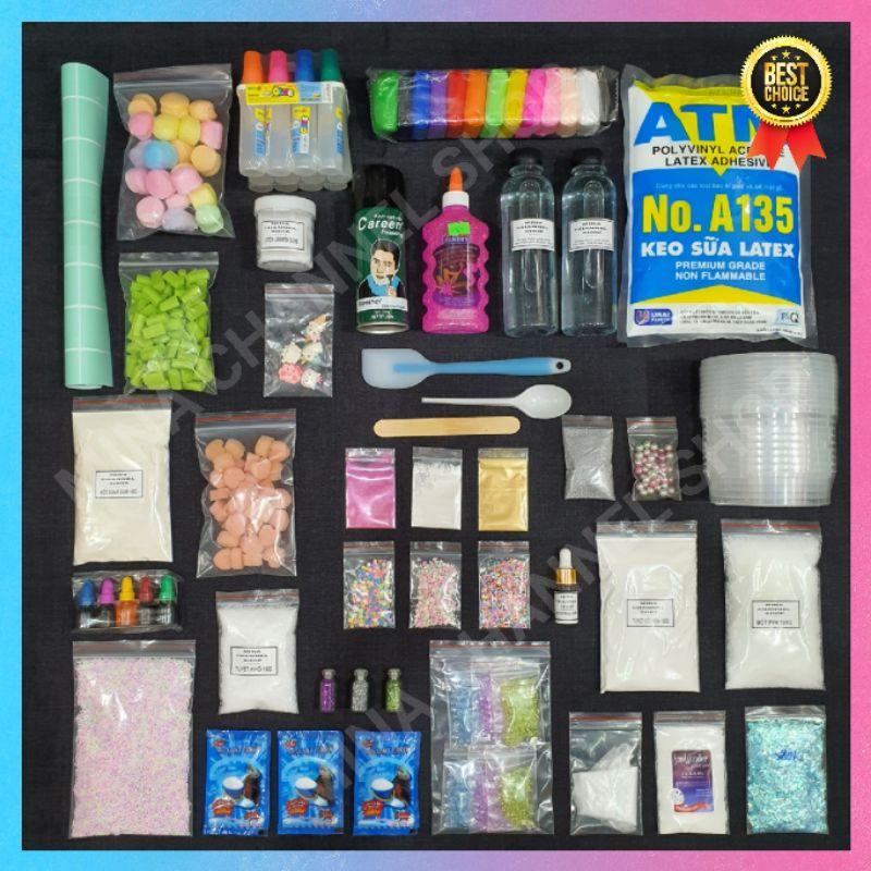 Đồ chơi Bộ làm Slime Mây, bộ làm Slime bơ, bộ làm Slime trong, bộ làm tất cả các loại Slime siêu đẹp