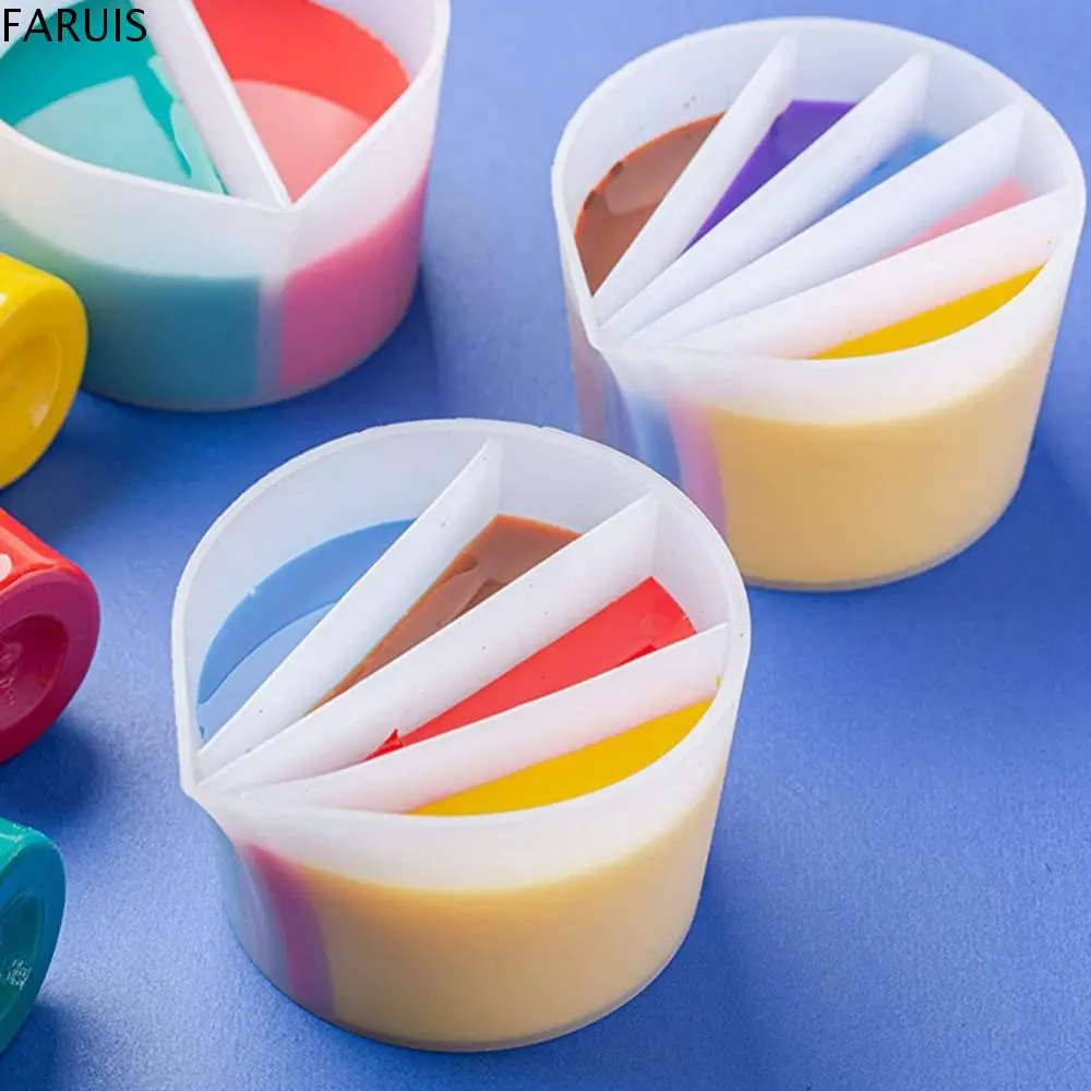 Cốc rót chất lỏng, nhiều kênh có ngăn chia, chất liệu Epoxy Resin silicon, cốc chia, dụng cụ đất sét, cốc rót sơn