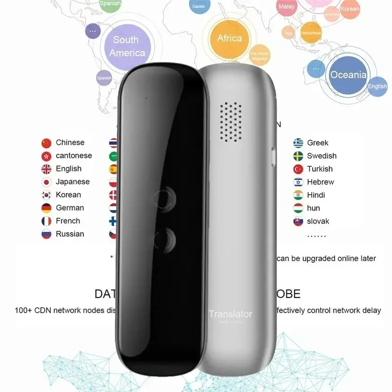 97/127Languages AI Voice Translator App Bluetooth Real Time Instant Photo/Text/Tele-networking Dialogue Translations For Travel Audio Portable Wireless Android Compact Device