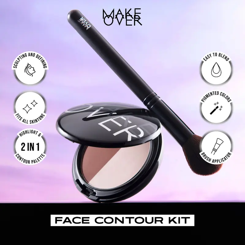 MAKE OVER Face Contour Kit 14 g - Contour & Highlight | MakeOver Face Contour Kit 0