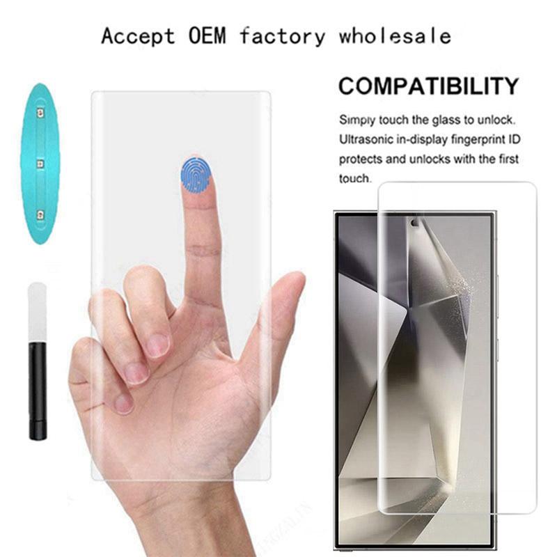 Product Introduction of 4in1 UV Tempered Glass For Samsung Galaxy S24 S23 Ultra Camera Screen Protector Film S23+ S24+ S24 Plus S24 Ultra Lens Glass 4