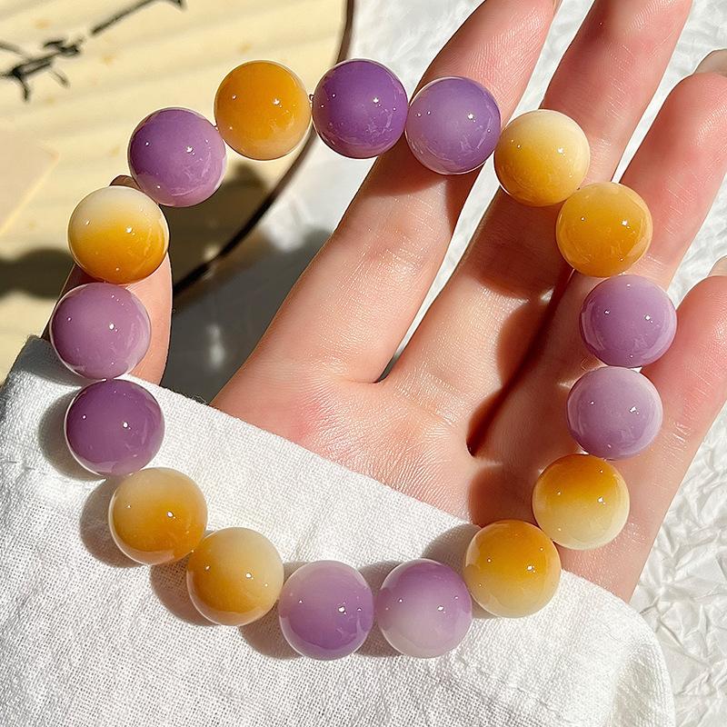 Natural Green Floating Textured Bodhi Bead Bracelet round Beads Prayer Beads Bracelet Unisex 3