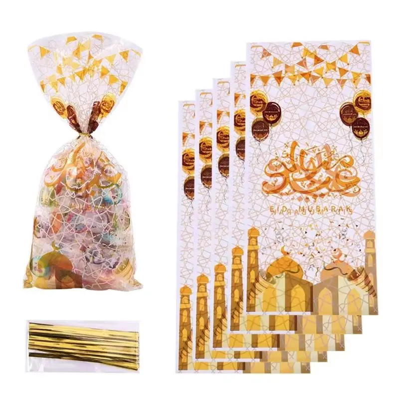 Eid Al-Fitr Gift Bag, 50pcs/set Candy Bag, Party Cookie Bag, Wrapping Supplies, Party Decoration Supplies, Home Decor Products, Eid Gift Hampers 1