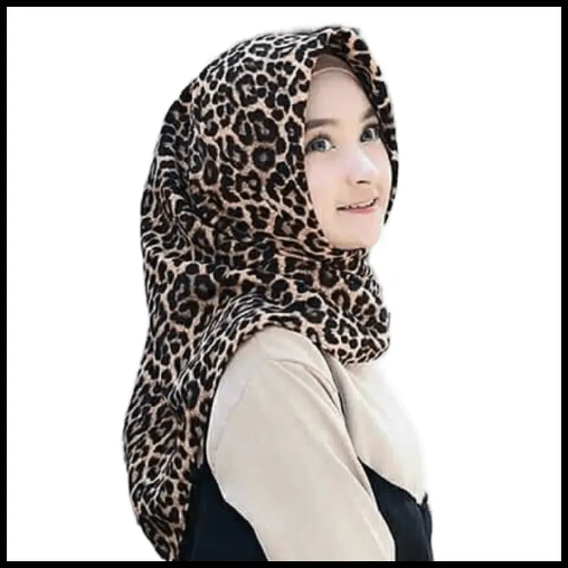 HIJAB SEGIEMPAT LEOPARD Empat Jilbab Macan 6