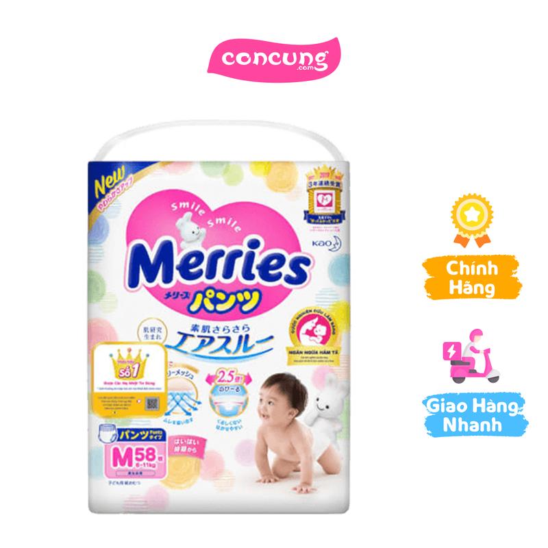 Tã quần Merries size M 6-11kg 58 miếng