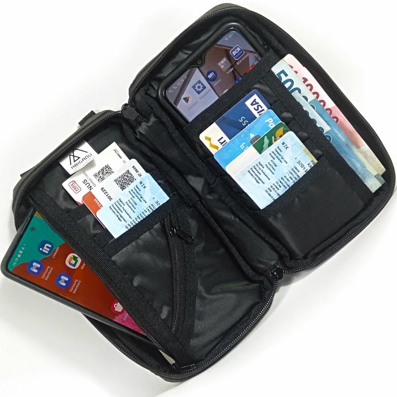 Product Introduction of Cluth bag megan Abigadu tas hp anti air slingphone waterproof hitam sling pouch pria wanita tas selempang multi pungsi  kedap air pouch handphone phone bag Slingbag 29