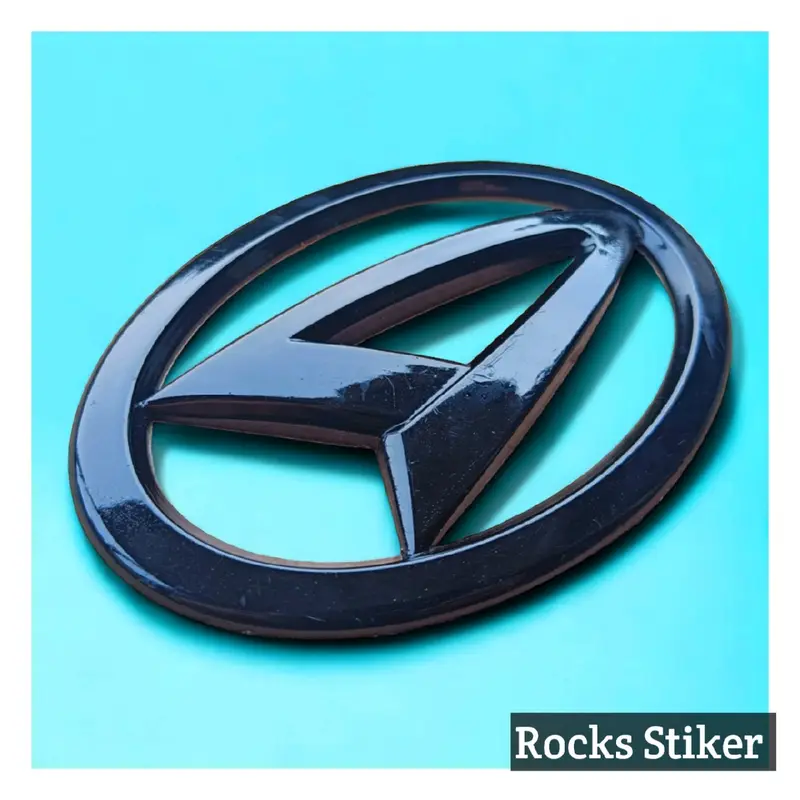 Emblem 12cm tempel Logo depan dan belakang mobil DAIHATSU xenia 2004-2012 Granmax luxio warna CHROME dan hitam ukuran 12cm x 8,3cm Car Aksesoris kendaraan 4