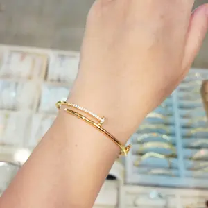 Gelang Bangle Paku Permata Tipis Kait GLR-363 VR Bracelets