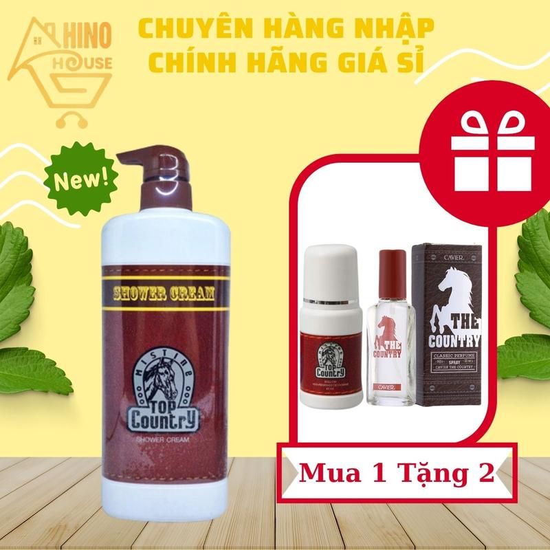 Sữa Tắm Ngựa Top Country 500ml Tặng 1 Lăn Nách 25ml Và 1 Nước Hoa Top Country 22ml Thái Lan - Hinohouse